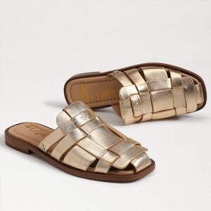 Sam Edelman Dina Fisherman Mule in Gold Quartz Leather size 6